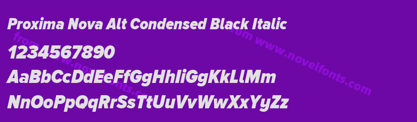 Proxima Nova Alt Condensed Black ItalicPreview Proxima Nova Alt Condensed Black ItalicPreview