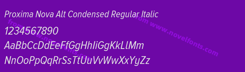Proxima Nova Alt Condensed Regular ItalicPreview Proxima Nova Alt Condensed Regular ItalicPreview