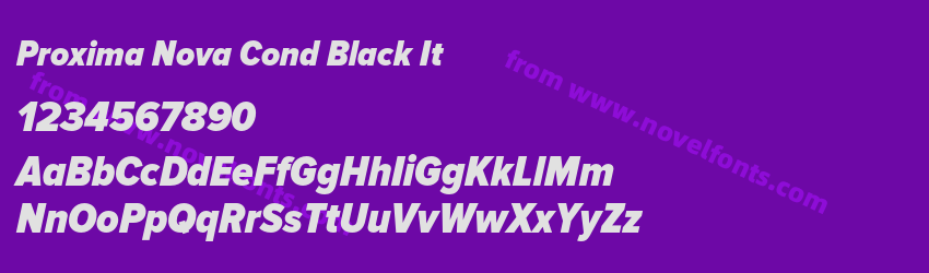 Proxima Nova Cond Black ItPreview Proxima Nova Cond Black ItPreview