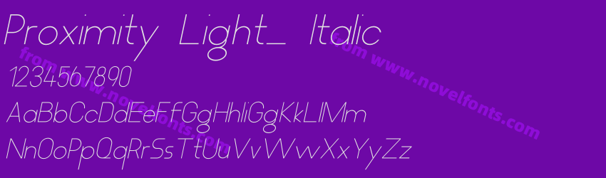 Proximity Light_ ItalicPreview Proximity Light_ ItalicPreview
