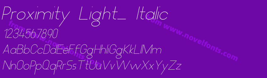 Proximity Light_ ItalicPreview Proximity Light_ ItalicPreview