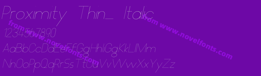 Proximity Thin_ ItalicPreview Proximity Thin_ ItalicPreview
