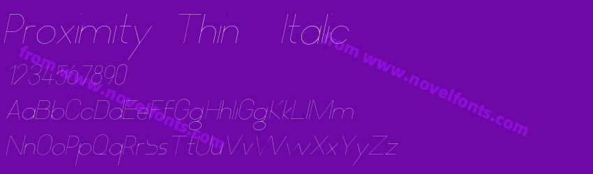 Proximity Thin_ ItalicPreview Proximity Thin_ ItalicPreview