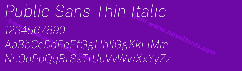 Public Sans Thin ItalicPreview Public Sans Thin ItalicPreview