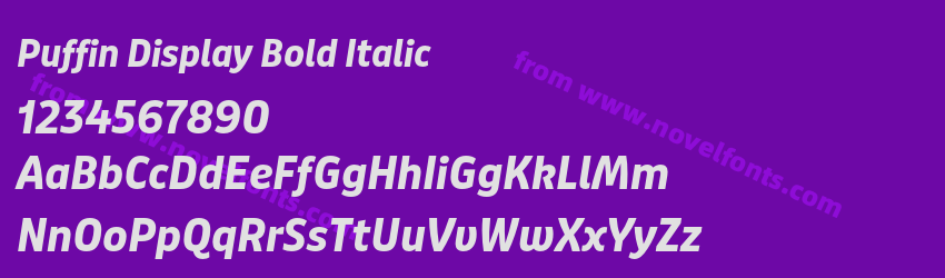 Puffin Display Bold ItalicPreview Puffin Display Bold ItalicPreview