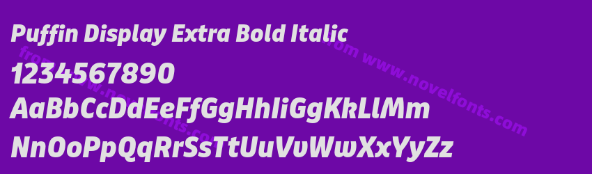 Puffin Display Extra Bold ItalicPreview Puffin Display Extra Bold ItalicPreview