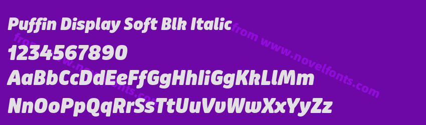 Puffin Display Soft Blk ItalicPreview Puffin Display Soft Blk ItalicPreview