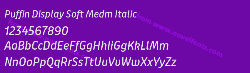 Puffin Display Soft Medm ItalicPreview Puffin Display Soft Medm ItalicPreview