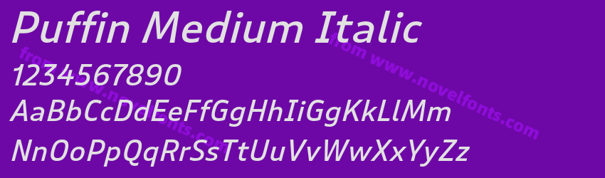 Puffin Medium ItalicPreview Puffin Medium ItalicPreview