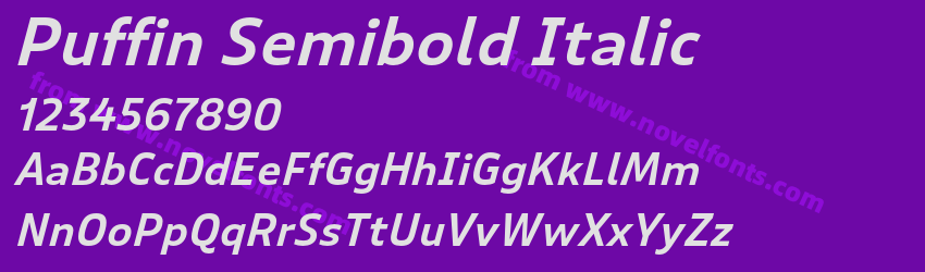 Puffin Semibold ItalicPreview Puffin Semibold ItalicPreview