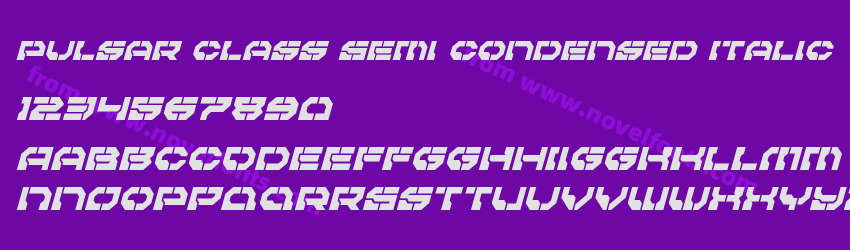 Pulsar Class Semi Condensed ItalicPreview Pulsar Class Semi Condensed ItalicPreview