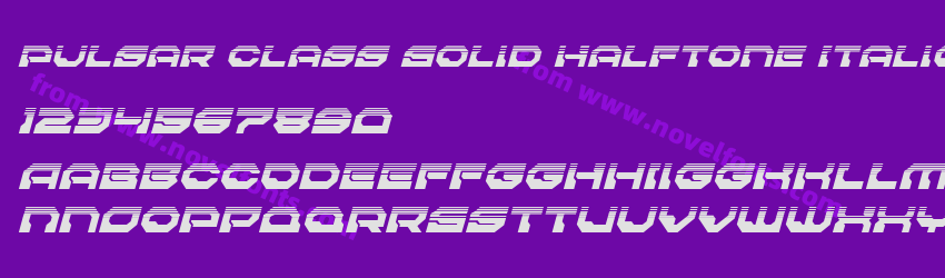 Pulsar Class Solid Halftone ItalicPreview Pulsar Class Solid Halftone ItalicPreview