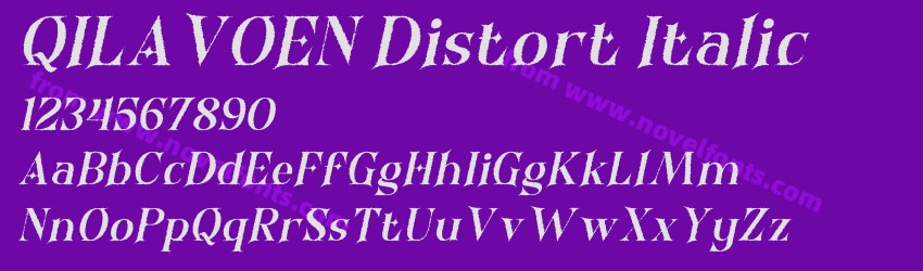 QILAVOEN Distort ItalicPreview QILAVOEN Distort ItalicPreview
