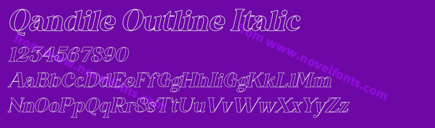 Qandile Outline ItalicPreview Qandile Outline ItalicPreview