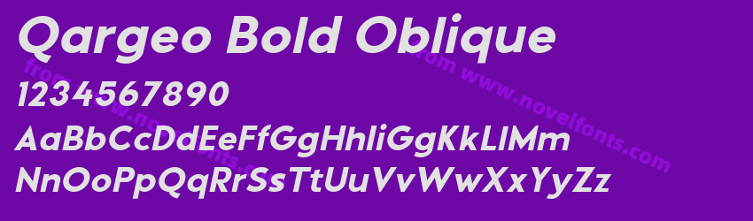 Qargeo Bold ObliquePreview Qargeo Bold ObliquePreview