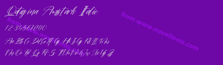 Qategina Amistark ItalicPreview Qategina Amistark ItalicPreview