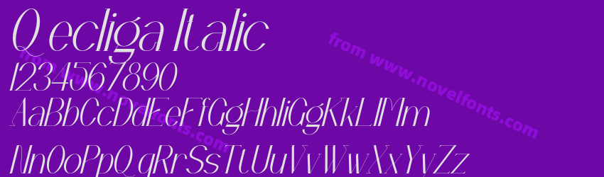 Qecliga ItalicPreview Qecliga ItalicPreview