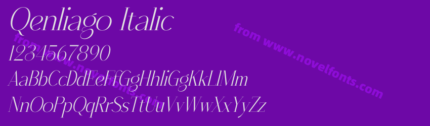 Qenliago ItalicPreview Qenliago ItalicPreview
