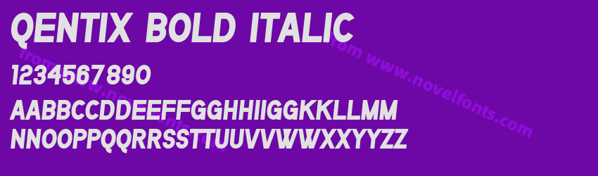 Qentix Bold ItalicPreview Qentix Bold ItalicPreview