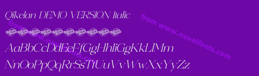 Qikelan DEMO VERSION ItalicPreview Qikelan DEMO VERSION ItalicPreview