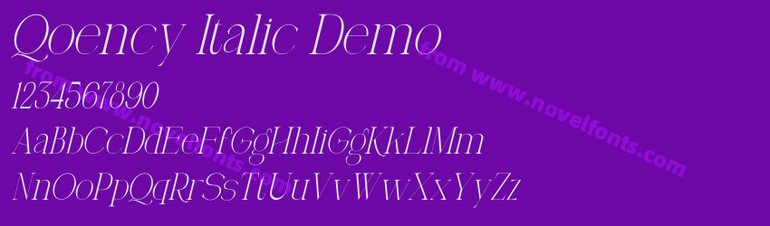 Qoency Italic DemoPreview Qoency Italic DemoPreview