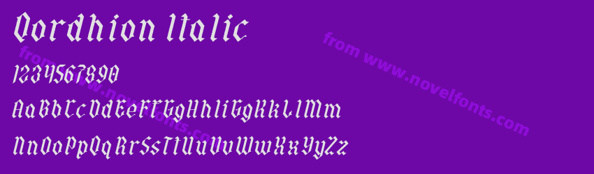 Qordhion ItalicPreview Qordhion ItalicPreview