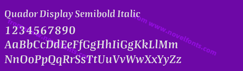 Quador Display Semibold ItalicPreview Quador Display Semibold ItalicPreview