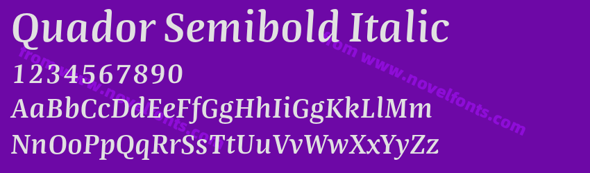 Quador Semibold ItalicPreview Quador Semibold ItalicPreview