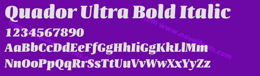 Quador Ultra Bold ItalicPreview Quador Ultra Bold ItalicPreview