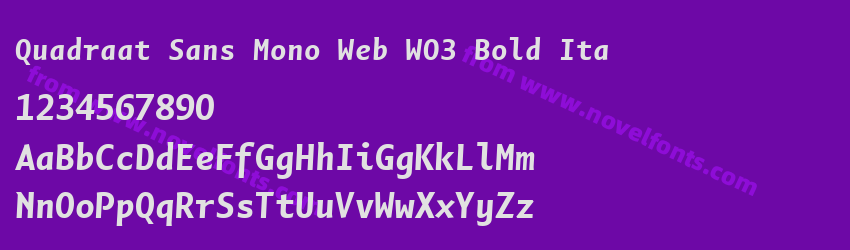 Quadraat Sans Mono Web W03 Bold ItaPreview Quadraat Sans Mono Web W03 Bold ItaPreview