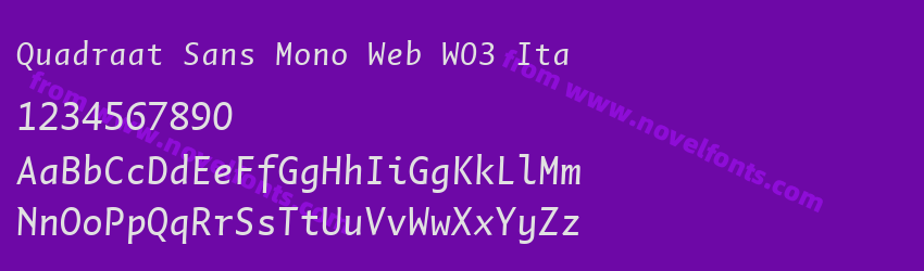 Quadraat Sans Mono Web W03 ItaPreview Quadraat Sans Mono Web W03 ItaPreview