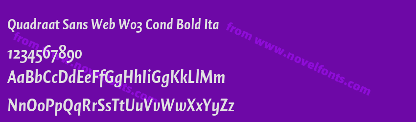 Quadraat Sans Web W03 Cond Bold ItaPreview Quadraat Sans Web W03 Cond Bold ItaPreview