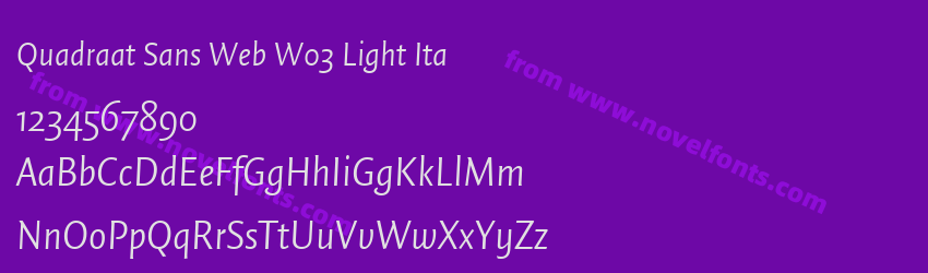 Quadraat Sans Web W03 Light ItaPreview Quadraat Sans Web W03 Light ItaPreview