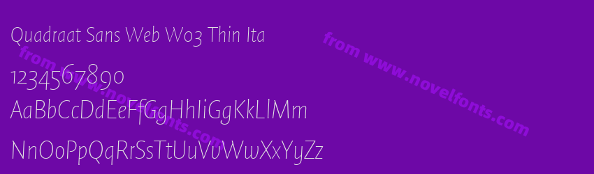 Quadraat Sans Web W03 Thin ItaPreview Quadraat Sans Web W03 Thin ItaPreview