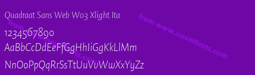 Quadraat Sans Web W03 Xlight ItaPreview Quadraat Sans Web W03 Xlight ItaPreview