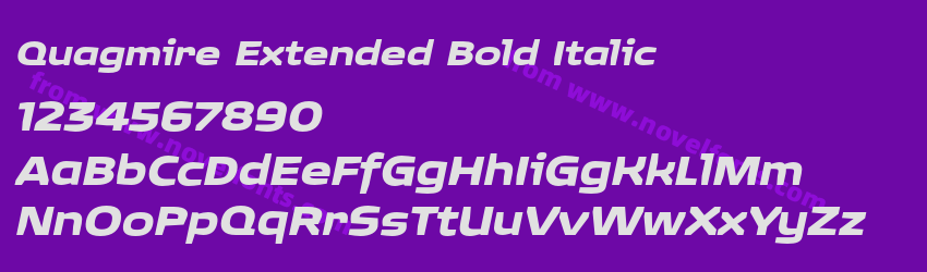 Quagmire Extended Bold ItalicPreview Quagmire Extended Bold ItalicPreview