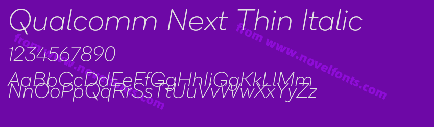 Qualcomm Next Thin ItalicPreview Qualcomm Next Thin ItalicPreview