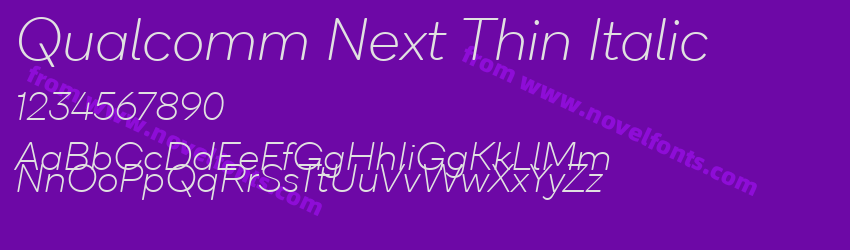 Qualcomm Next Thin ItalicPreview Qualcomm Next Thin ItalicPreview