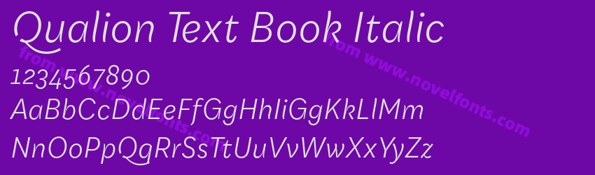 Qualion Text Book ItalicPreview Qualion Text Book ItalicPreview