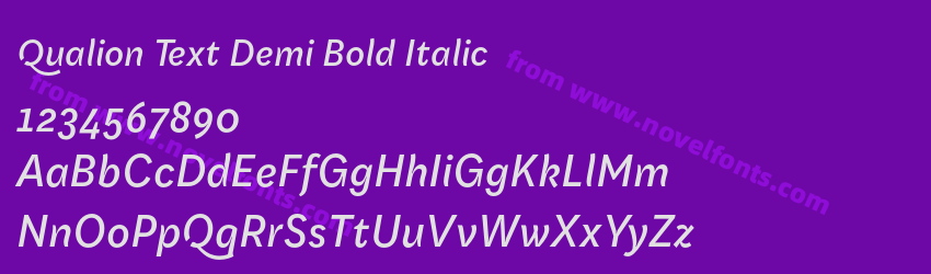 Qualion Text Demi Bold ItalicPreview Qualion Text Demi Bold ItalicPreview