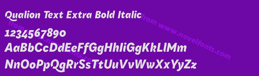 Qualion Text Extra Bold ItalicPreview Qualion Text Extra Bold ItalicPreview