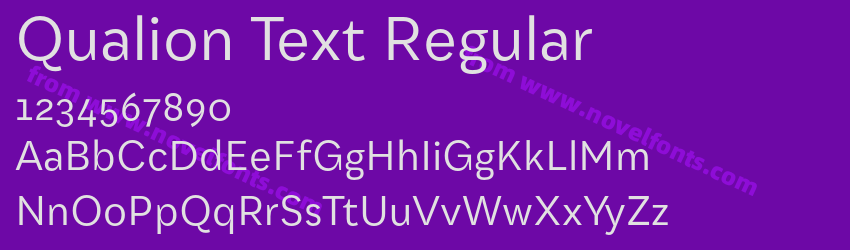 Qualion Text RegularPreview Qualion Text RegularPreview
