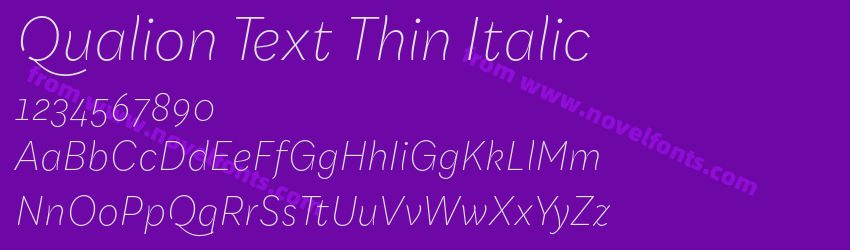 Qualion Text Thin ItalicPreview Qualion Text Thin ItalicPreview