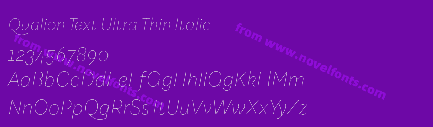 Qualion Text Ultra Thin ItalicPreview Qualion Text Ultra Thin ItalicPreview