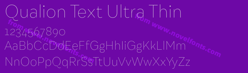Qualion Text Ultra ThinPreview Qualion Text Ultra ThinPreview