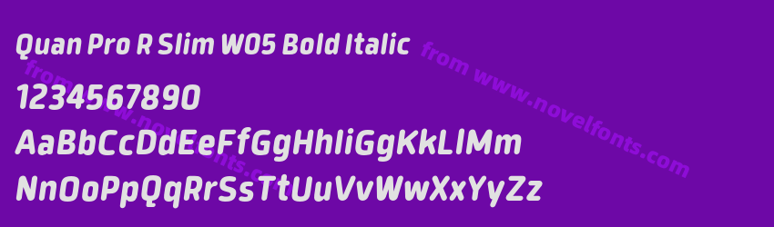 Quan Pro R Slim W05 Bold ItalicPreview Quan Pro R Slim W05 Bold ItalicPreview