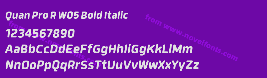 Quan Pro R W05 Bold ItalicPreview Quan Pro R W05 Bold ItalicPreview