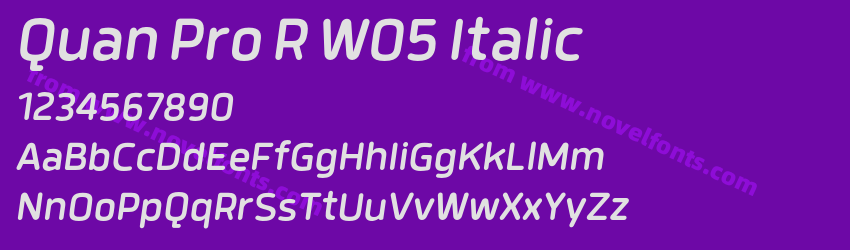 Quan Pro R W05 ItalicPreview Quan Pro R W05 ItalicPreview