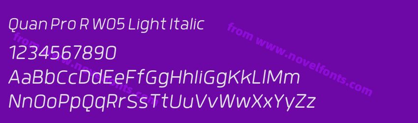 Quan Pro R W05 Light ItalicPreview Quan Pro R W05 Light ItalicPreview