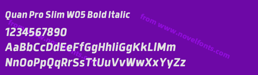Quan Pro Slim W05 Bold ItalicPreview Quan Pro Slim W05 Bold ItalicPreview